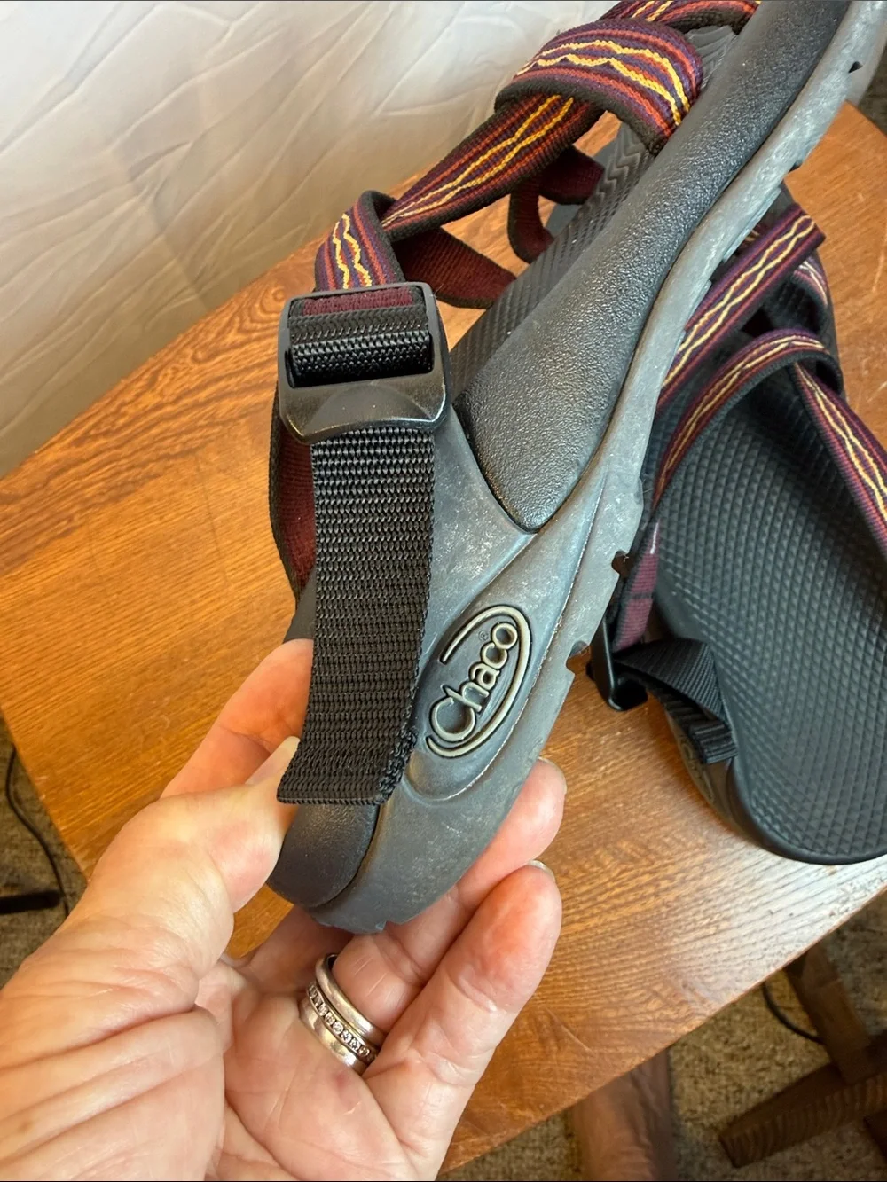 Chaco Men’s Black Original Sole Sandals with Multicolor Straps